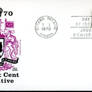 Canada FDC#460 - Queen Elizabeth II & Transportation (1970) 6¢