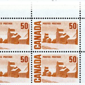 Canada Stamp PLATE BLOCK#465A - Summer's Stores, by John Ensor (1967) 50¢