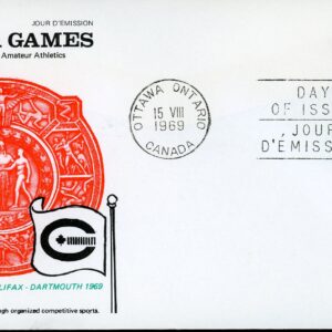 Canada FDC#500 - Flags of Summer and Winter Games (1969) 6¢