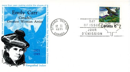 Canada FDC#532 - Big Raven, by Emily Carr (1971) 6¢ - Image 2