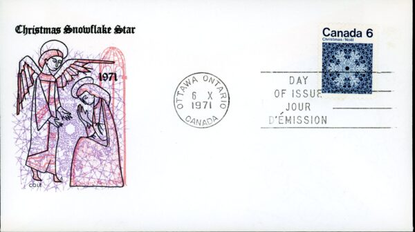 Canada FDC#554i - Snowflake (1971) 6¢