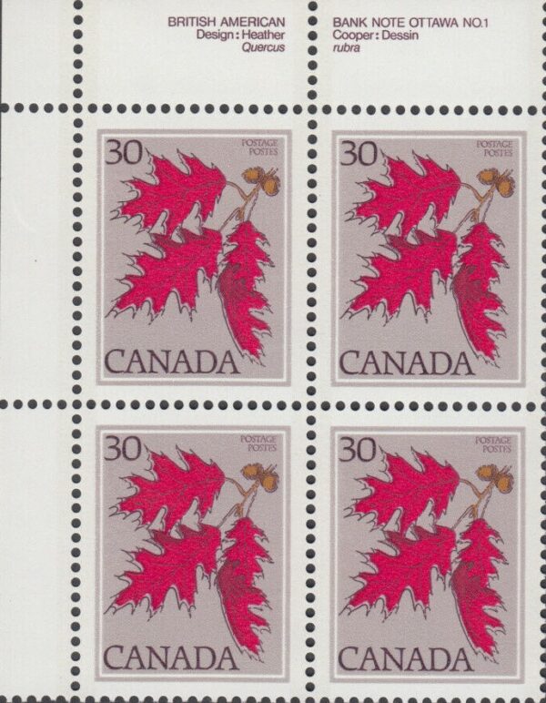 Canada PB#720 - Red Oak (1978) 30¢