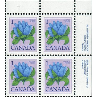 Canada pb#781 - Bottle Gentian (1979) 1¢