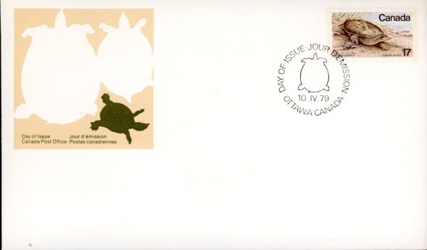 Canada OFDC PB#813 - Spiny Soft-Shelled Turtle (1979) 17¢ - Image 2