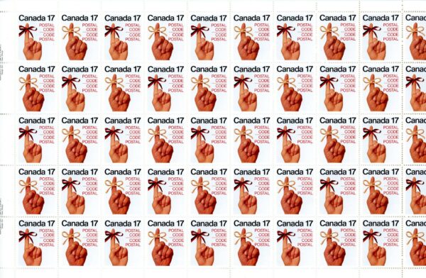 Canada SHEET#816a - Postal Code (1979) 2 x 17¢