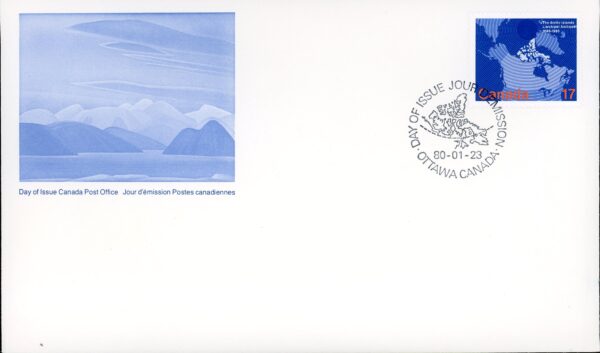 Canada OFDC PB#847 - Map of Canada (1980) 17¢ - Image 2