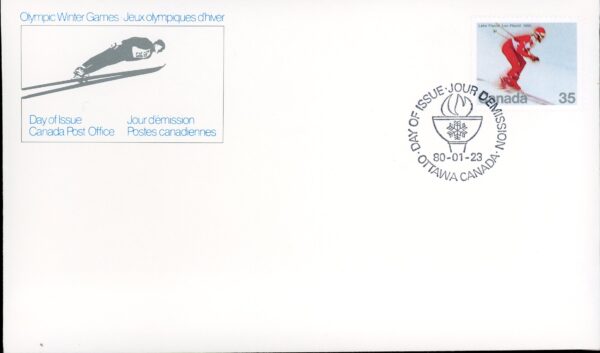 Canada OFDC PB#848 - Downhill Skier (1980) 35¢ - Image 2