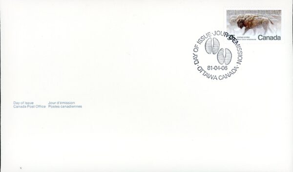 Canada OFDC#884 - Wood Bison (1981) 35¢