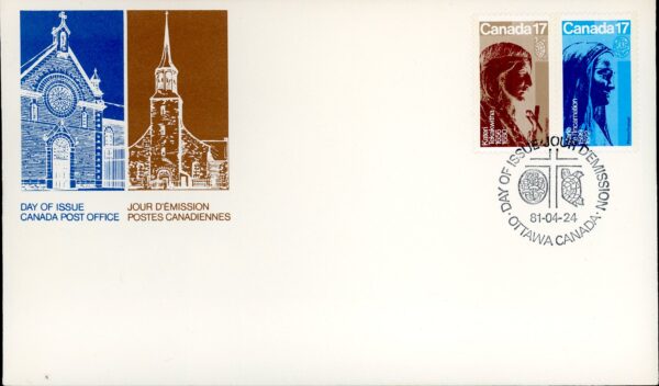 Canada OFDC#886a - Canadian Religious Personalities (1981) 2 x 17¢