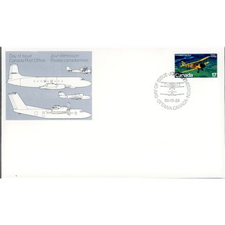 Canada OFDC#904 - De Havilland Tiger Moth (1981) 17¢
