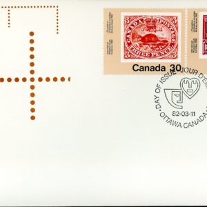 Canada OFDC#911 - RCMP Constable (No. 223) (1982) 35¢ & #909 - Three-Penny Beaver (No. 1) (1982) 30¢