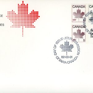 Canada OFDC#945a - Booklet Stamps (1982) 2 x 5¢, 1 x 10¢, 1 x 30¢