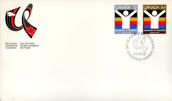 Canada OFDC#981-2 - World University Games (1983) 1 x 32¢, 1 x 64¢