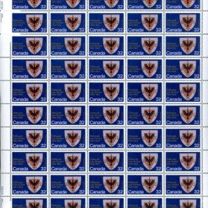 Canada SHEET#1003 - Law School Coat-of-arms (1983) 32¢