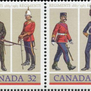 Canada Stamp #1008ai - Royal Winnipeg Rifles/Royal Canadian Dragoons (1983) 32¢