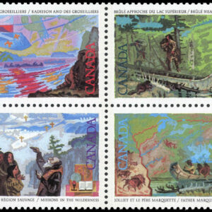 Canada Stamp #1129a - Exploration of Canada-2 (1987) 4 x 34¢