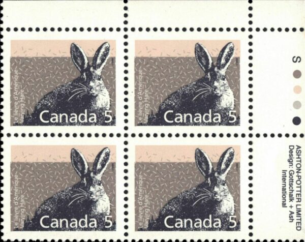 Canada PB#1158 - Varying Hare (1988) 5¢