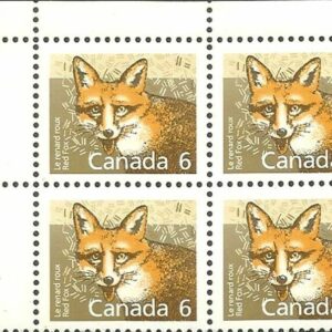 Canada PB#1159 - Red Fox (1988) 6¢