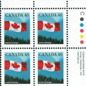 Canada PB#1169 - Flag over Mountains (1990) 40¢