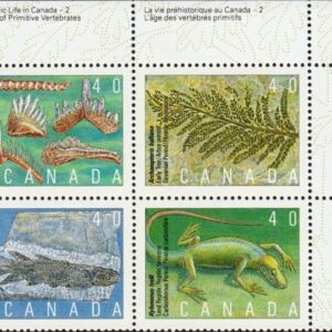 Canada PB#1309a - Prehistoric life in Canada-2 (1991) 4 x 40¢