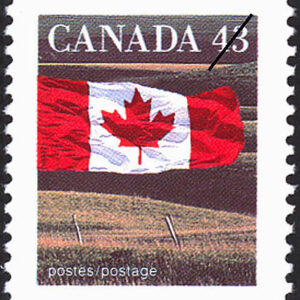Canada Stamp #1359 - Flag over Field (1992) 43¢