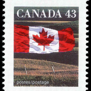 Canada Stamp #1359as - Flag over Field (1992) 43¢