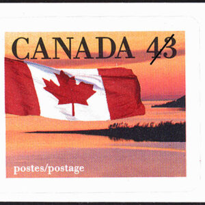 Canada Stamp #1389 - Flag over Shoreline (1993) 43¢