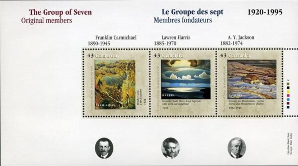 Canada Stamp #1559 - Canada Day-Group of Seven (1995) 3 x 43¢ - Image 2