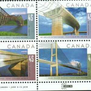 Canada PB#1573a - Bridges (1995) 4 x 45¢