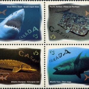 Canada Stamp #1644a - Ocean Water Fish (1997) 4 x 45¢