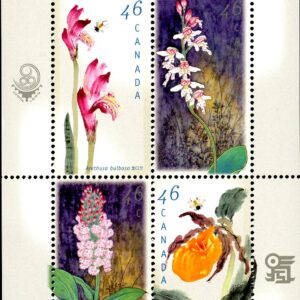 Canada Stamp #1790b - Canadian Orchids (1999) 4 x 46¢