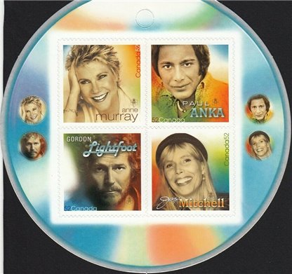 Canada Stamp #2222iii - Canadian Recording Artists (2007) 4 x 52¢ - Image 2