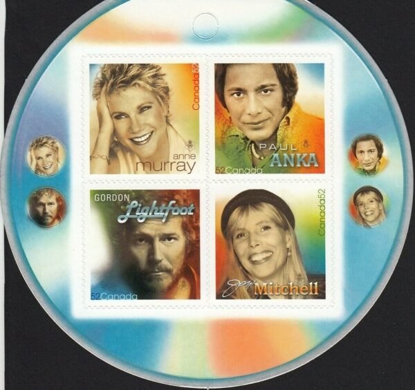 Canada Stamp #2222iii - Canadian Recording Artists (2007) 4 x 52¢ - Image 2