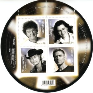 Canada Stamp #2333 - Canadian Recording Artists (2009) 4 x 54¢