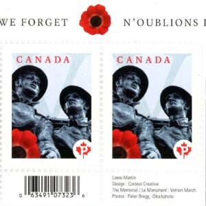 Canada Stamp #2341a - Lest We Forget (2009) 2 x (P)