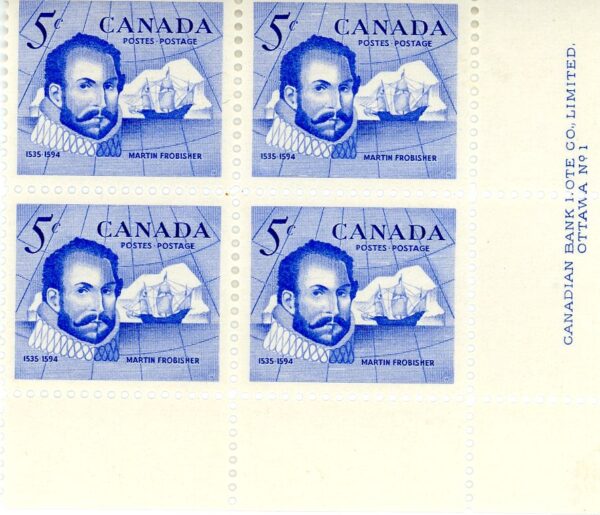Canada PB#412 - Sir Martin Frobisher (1963) 5¢ - Image 2