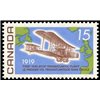 Canada Stamp #494 - Vickers Vimy over Atlantic (1969) 15¢