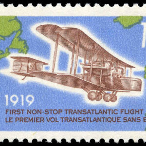 Canada Stamp #494 - Vickers Vimy over Atlantic (1969) 15¢