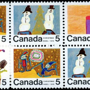 Canada PLATE BLOCK#523a - Christmas (1970) 10 x 5¢