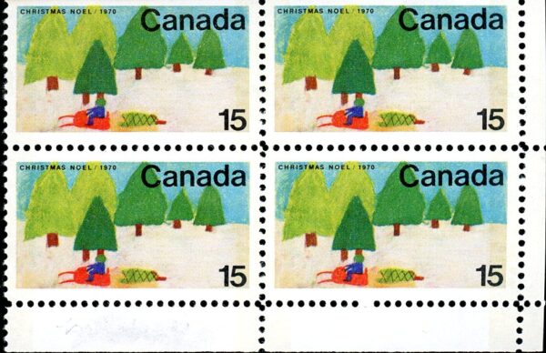 Canada Stamp#530 - Snowmobile and Trees (1970) 15¢ - Image 2