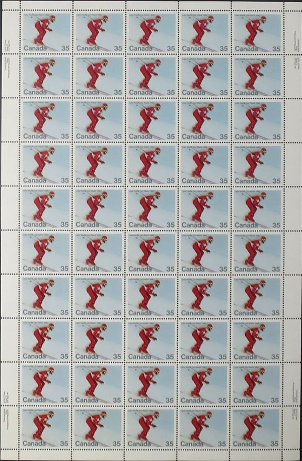 Canada SHEET#848 - Downhill Skier (1980) 35¢