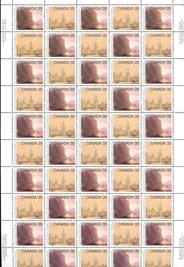 Canada SHEET#852a - Academy of Arts (1980) 2 x 35¢