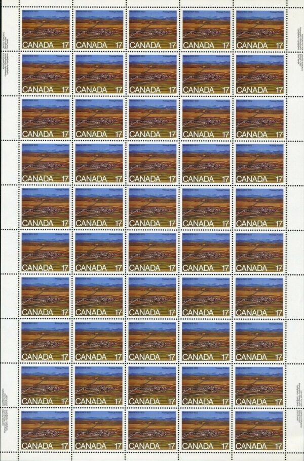 Canada SHEET#864 - Strip Mining, Cowley, AB (1980) 17¢