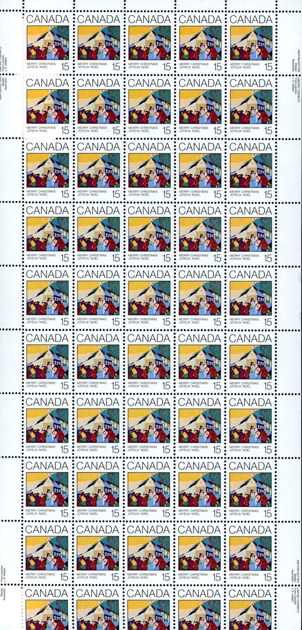 Canada SHEET#870 - Christmas Morning (1980) 15¢