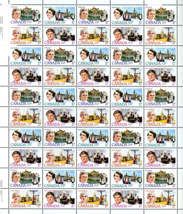 Canada SHEET#882a - Canadian Feminists (1981) 50x 17¢