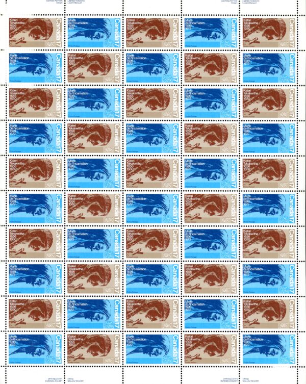 Canada Sheet#886a - Canadian Religious Personalities (1981) 50 x 17¢