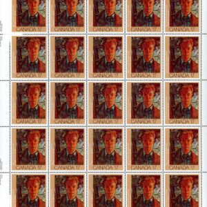 Canada SHEET#888i - Self Portrait (1981) 17¢ W/PLATE BLOCKS (DULL)