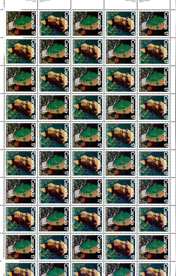 Canada SHEET#895a - Canadian Botanists (1981) 2 x 17¢