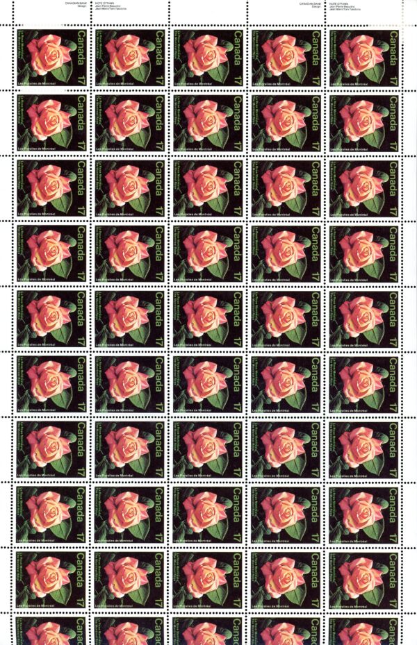 Canada SHEET#896 - Montreal Rose (1981) 17¢