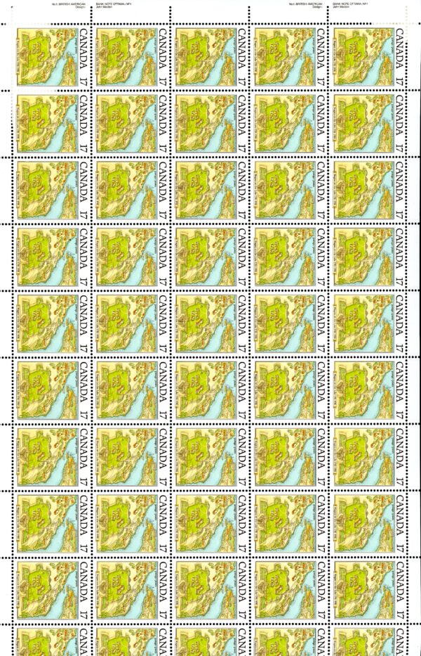 Canada SHEET#897 - Map of the Town (1981) 17¢